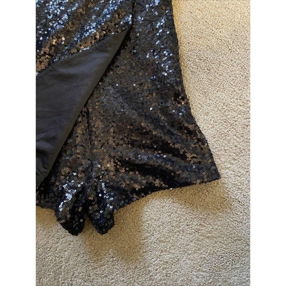 WINDSOR BLACK SEQUIN WRAP-FRONT ROMPER HIGH WAIST FITTED SHORTS‎ SIZE XS - Picture 2 of 16